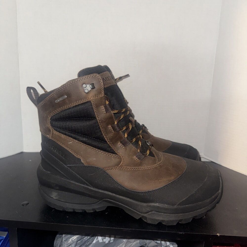 Men’s Moab Speed 2 Thermo Mid Waterproof Size 11.5 Hiking Boots Black merrell